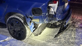 MSP patrol vehicle hit on I-96