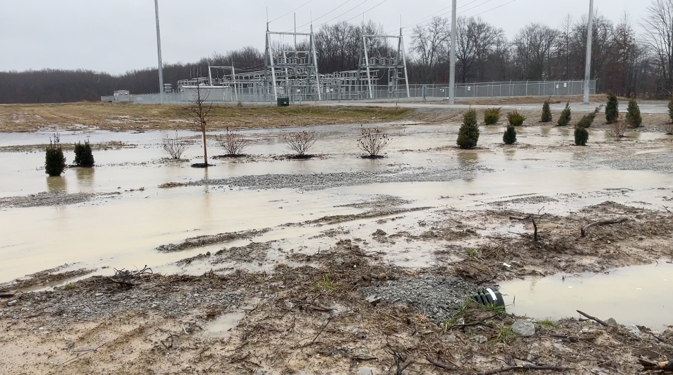 Residents near the Nestlewood solar project in Tate Township complained about flooding after heavy rains on Jan. 9, 2024.