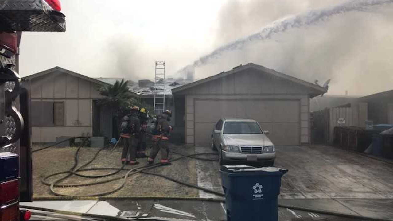 Family of 5 displaced, 2 injured in Las Vegas house fire