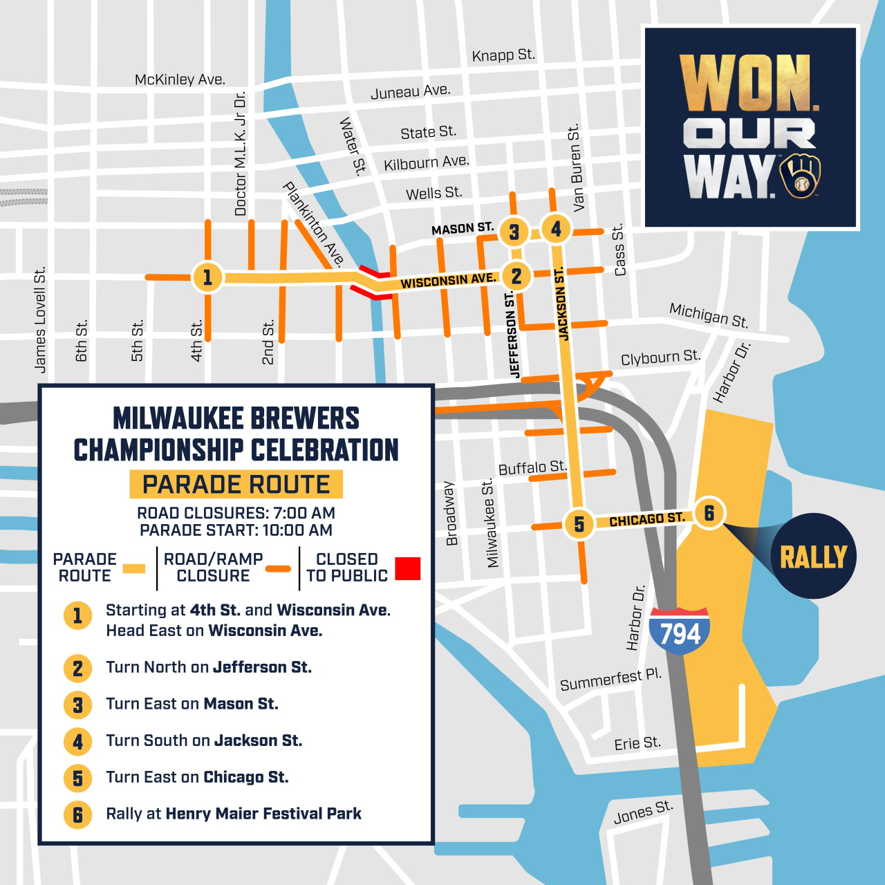 Parade route