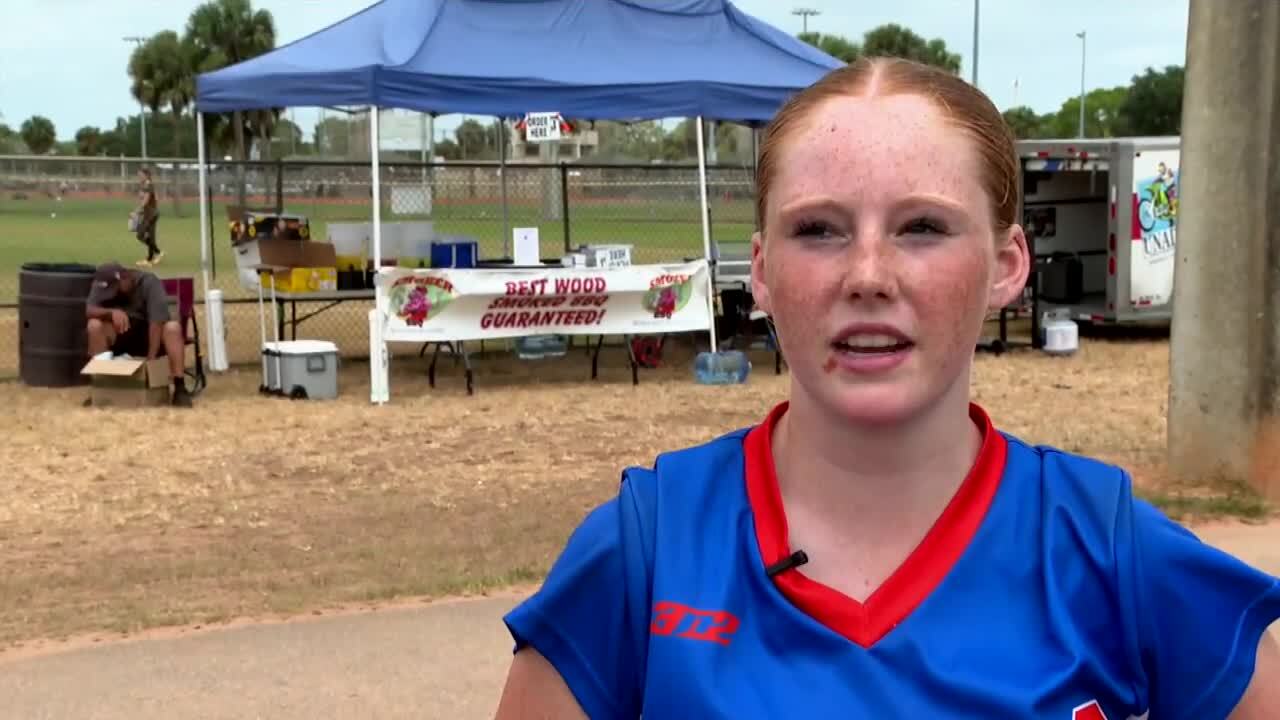 Cameron Vickers began playing softball two years ago. April 28, 2024