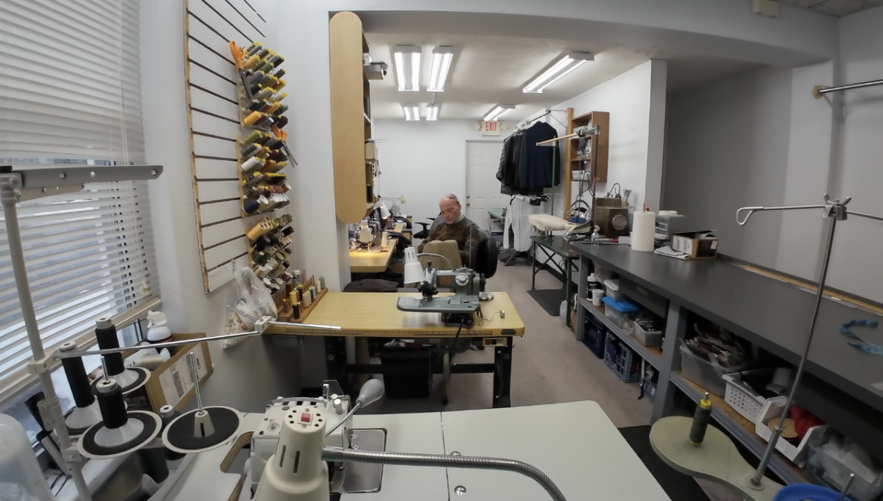 Pelle spends four days a week in the back of the store tailoring suits.