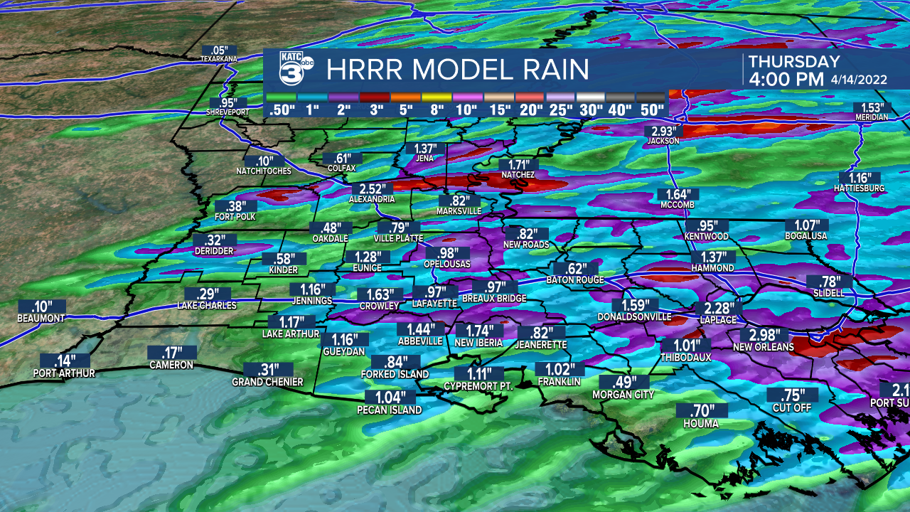 Extended HRRR Accumulation Acadiana.png