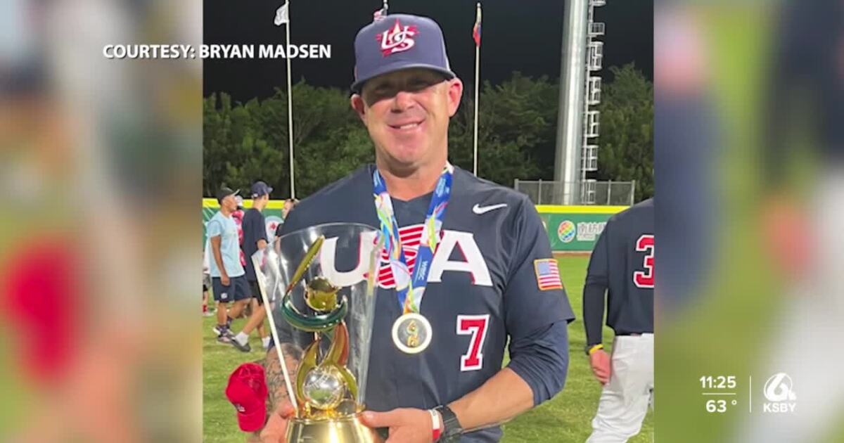 St. Joe's Bryan Madsen helps coach USA Baseball 12u boys to a World