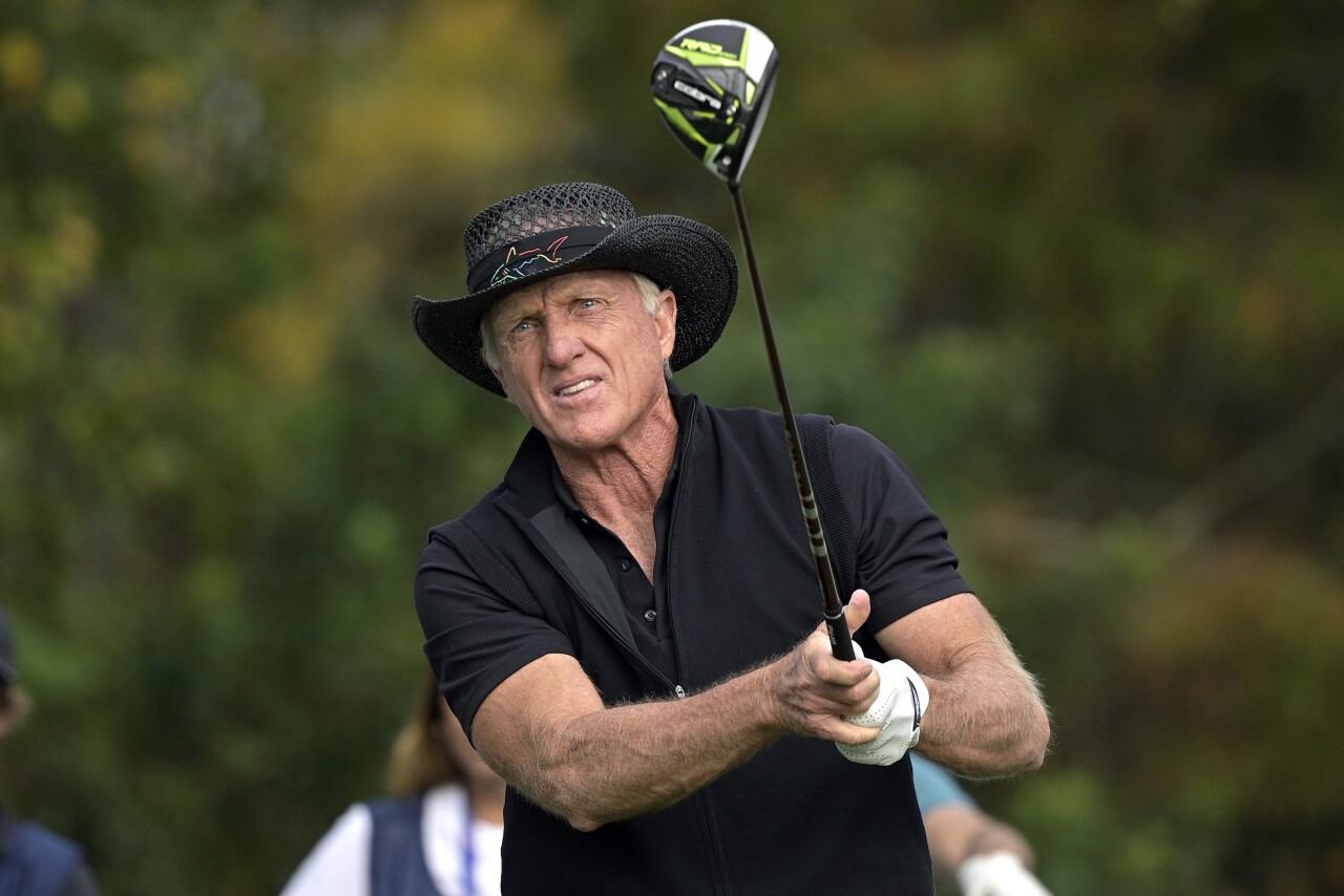Greg Norman at PNC Championship in Orlando in 2020