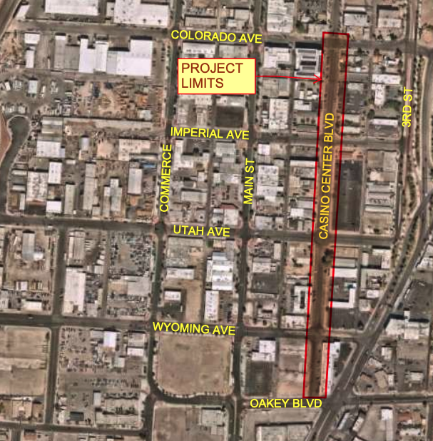 Casino Center Blvd construction