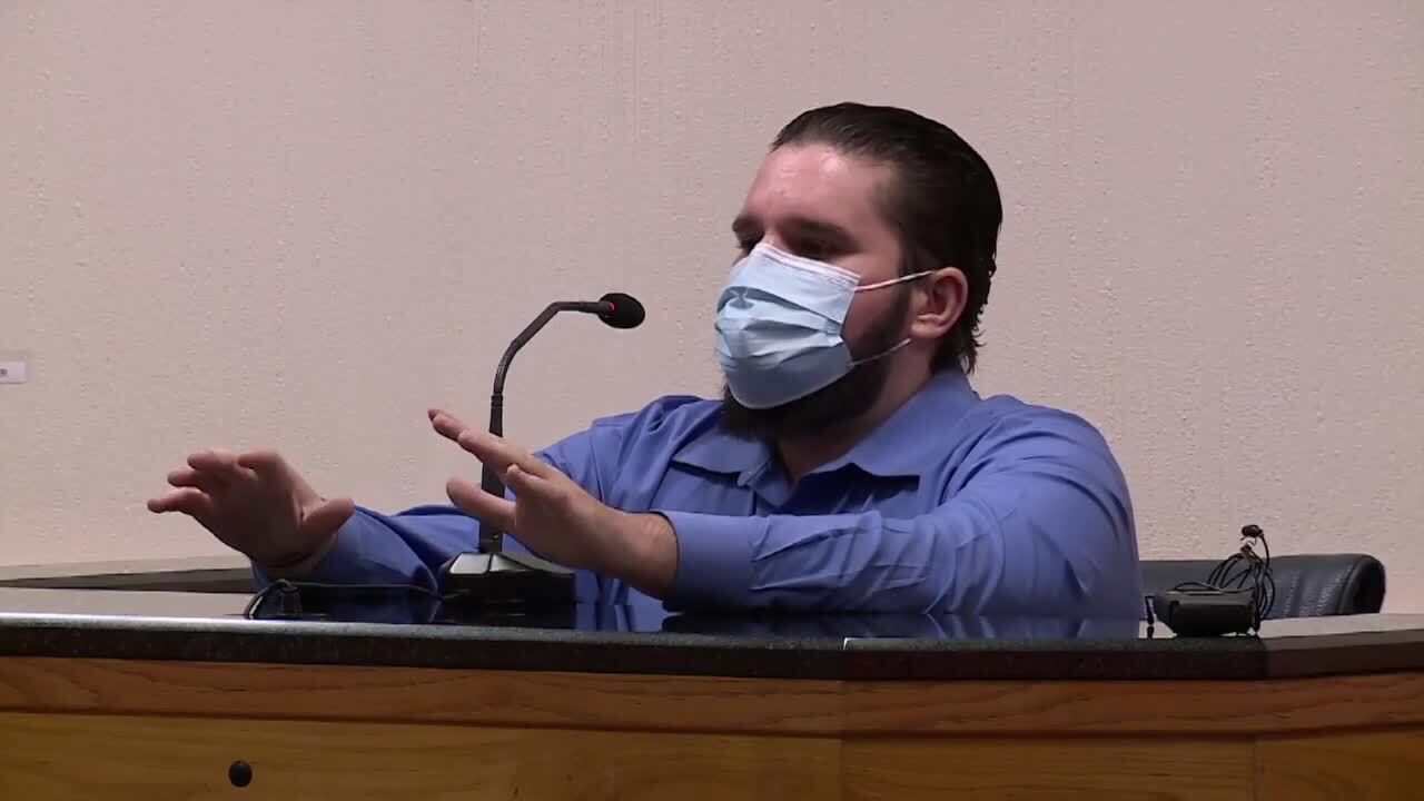 Samuel Palmieri, victim of Steven O'Leary, testifies during sentencing hearing