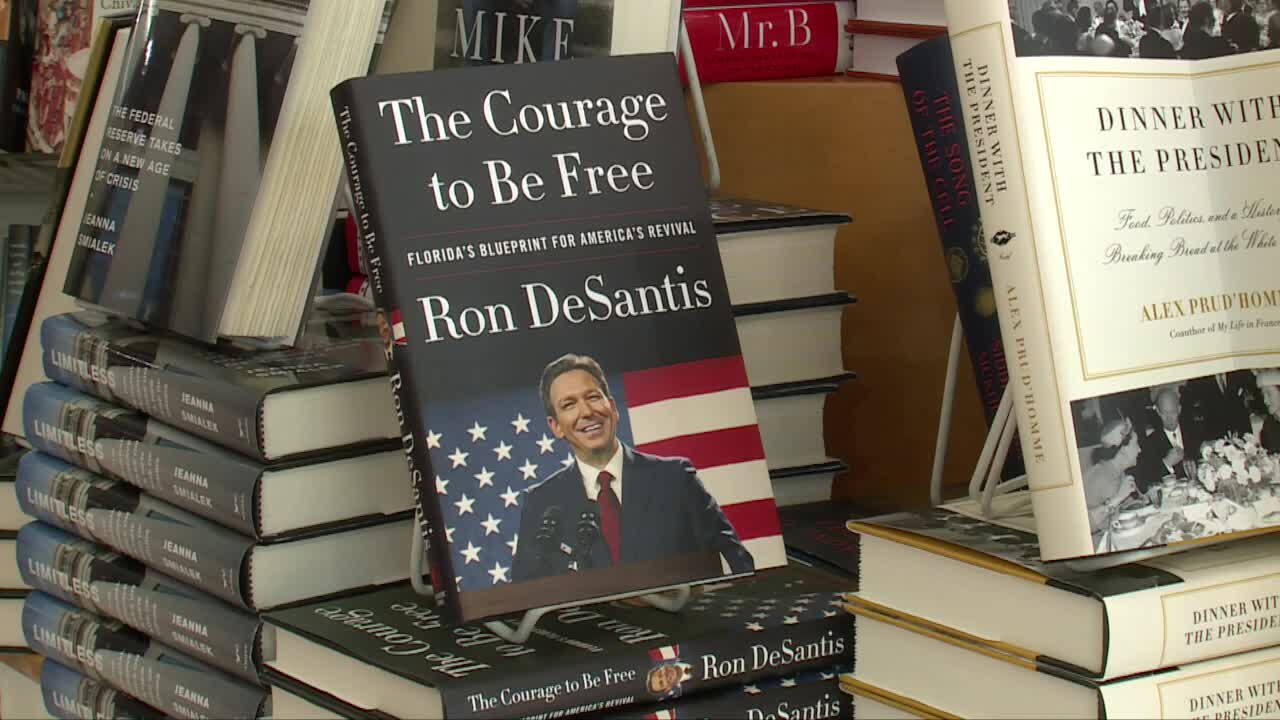 'The Courage to Be Free' Ron DeSantis book on display, Feb. 28, 2023
