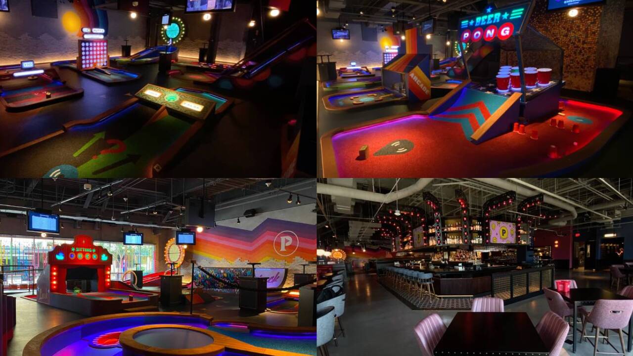 Inside Puttshack new twostory miniature golf entertainment center in