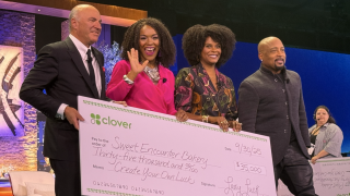 Clover x Shark Tank Summit check presentation