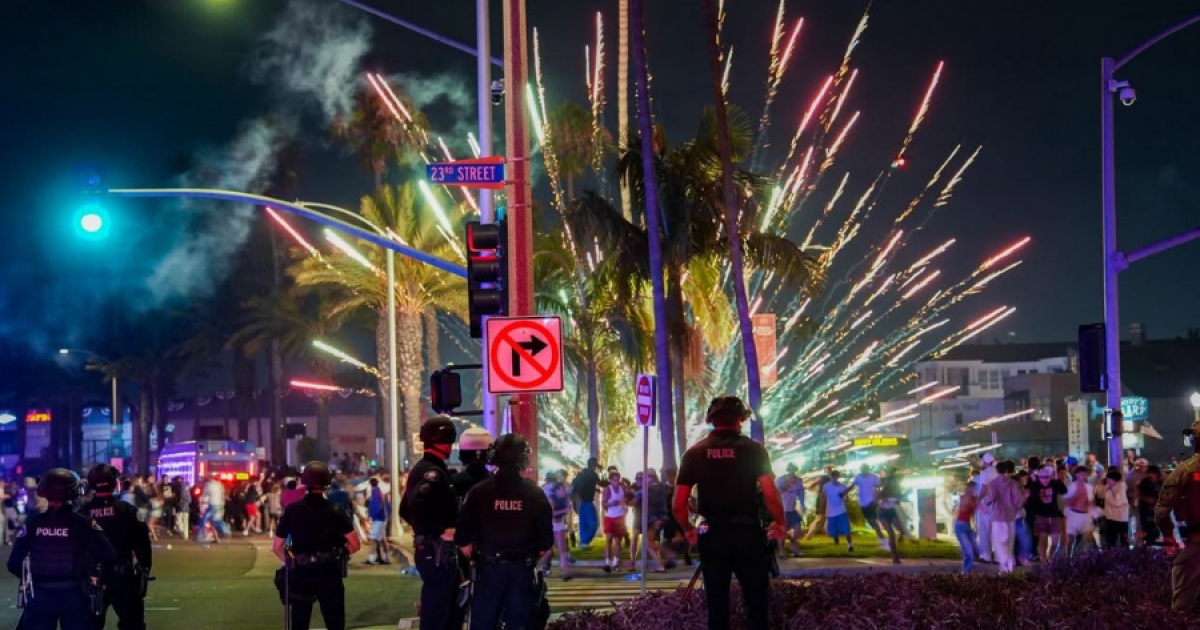 Hundreds arrested, officers injured in July 4 holiday melee in Newport Beach