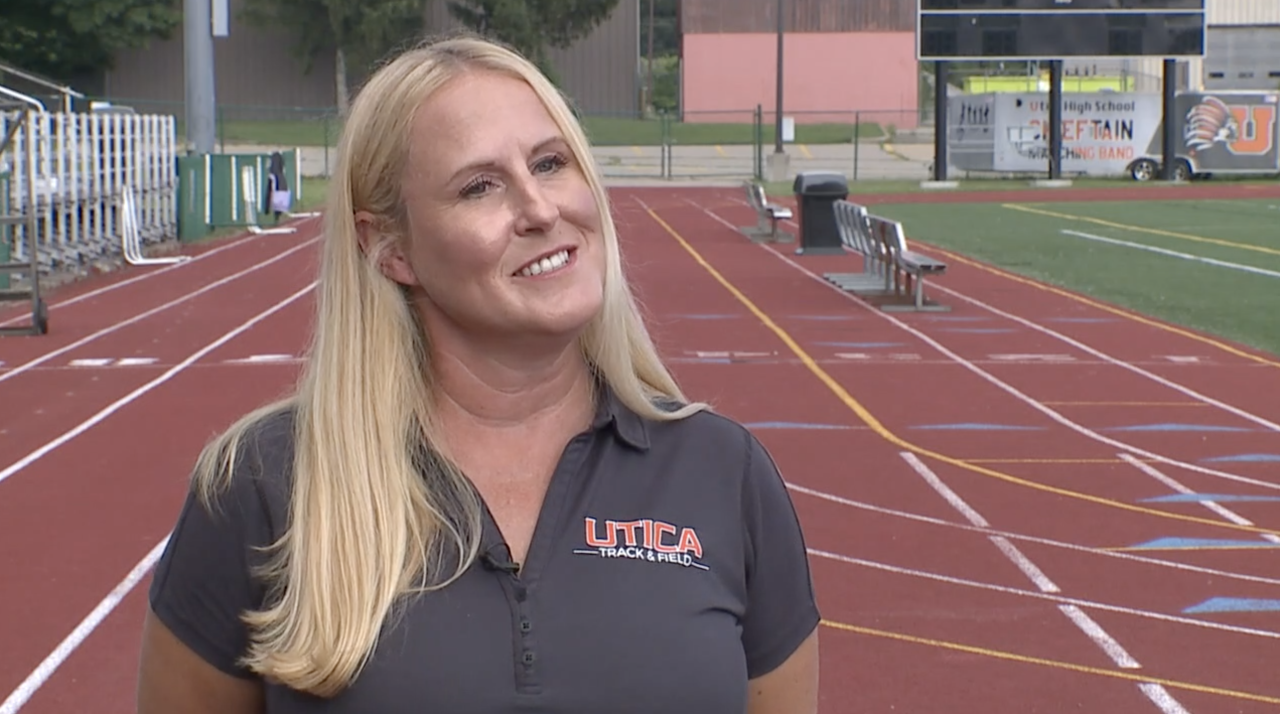 Utica High School coach Megan Berry