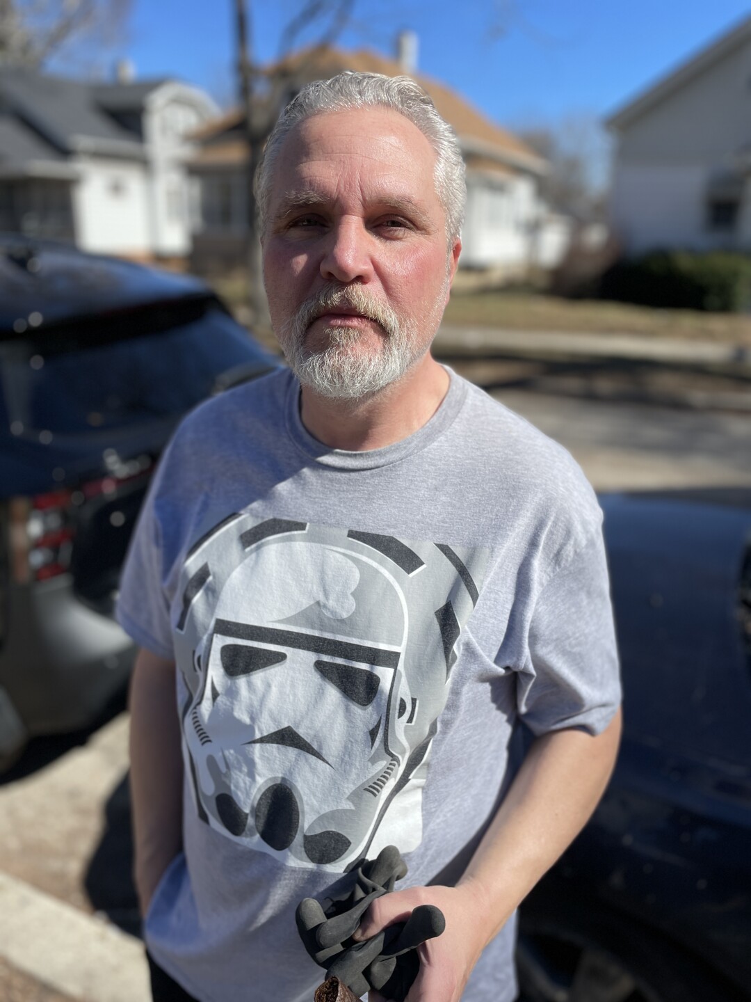 Peter Schienke, who has lived on the block for more than five decades