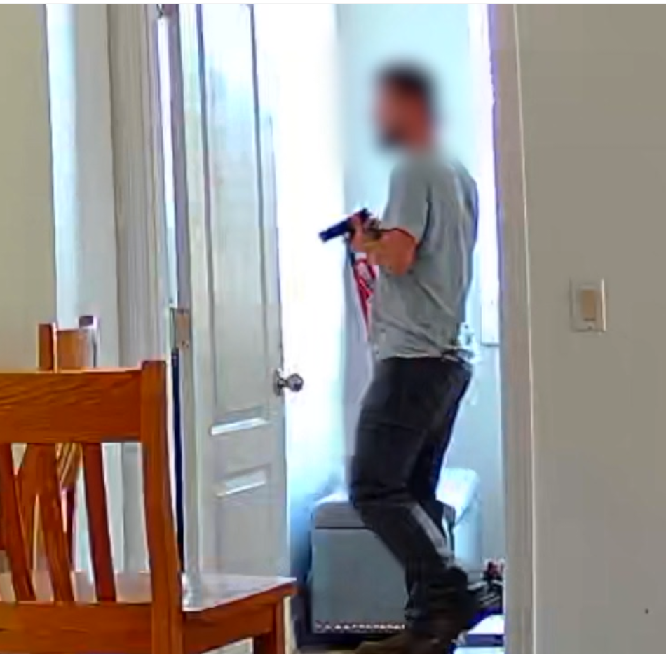 Property preservation contractor armed with handgun