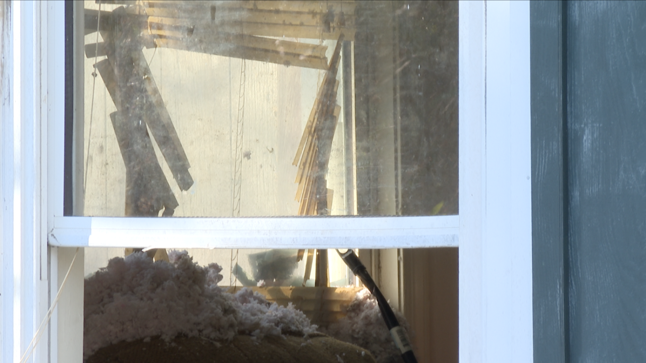 fire damage in bedroom