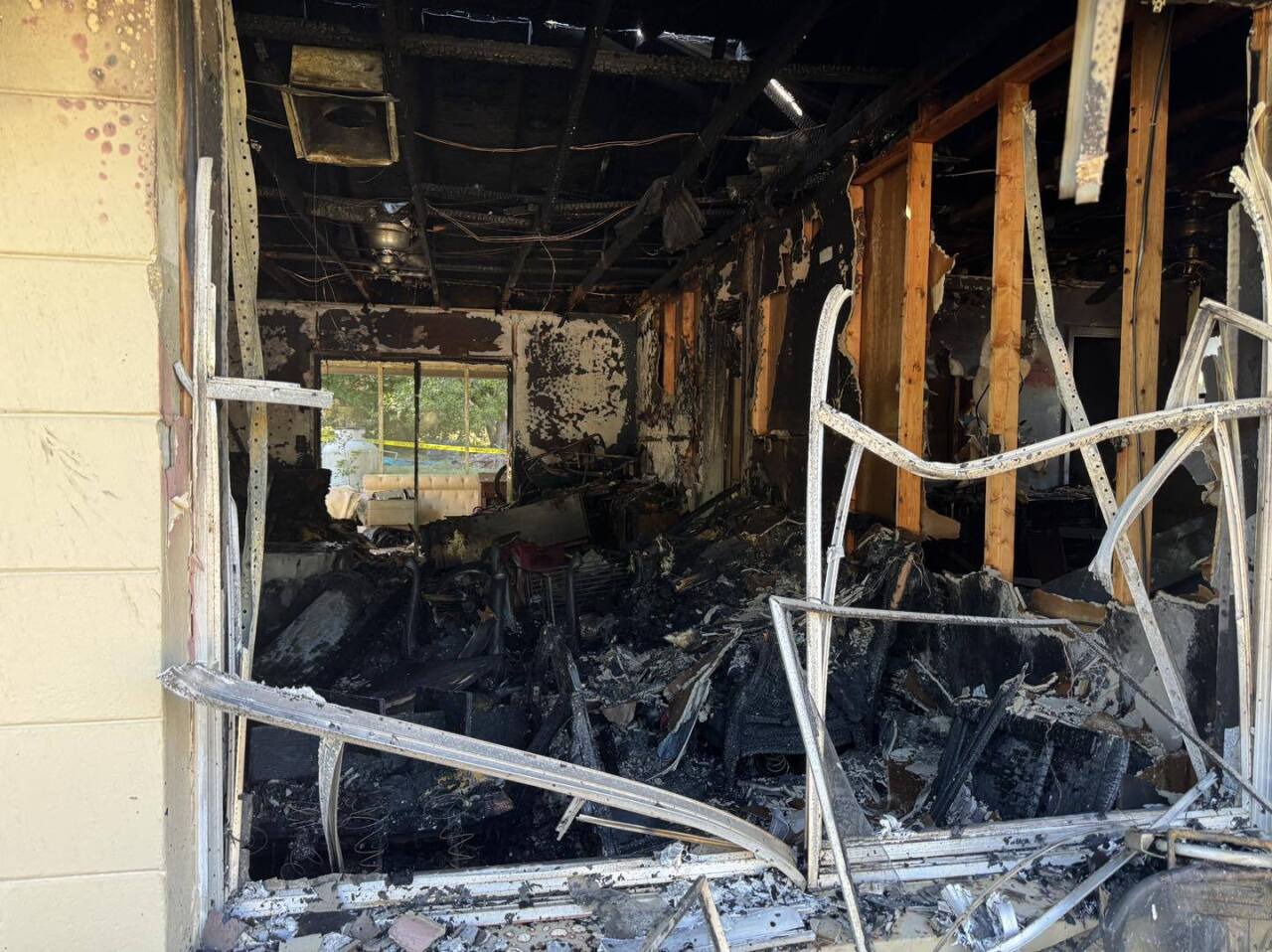 Inside home fire damage Spring Hill
