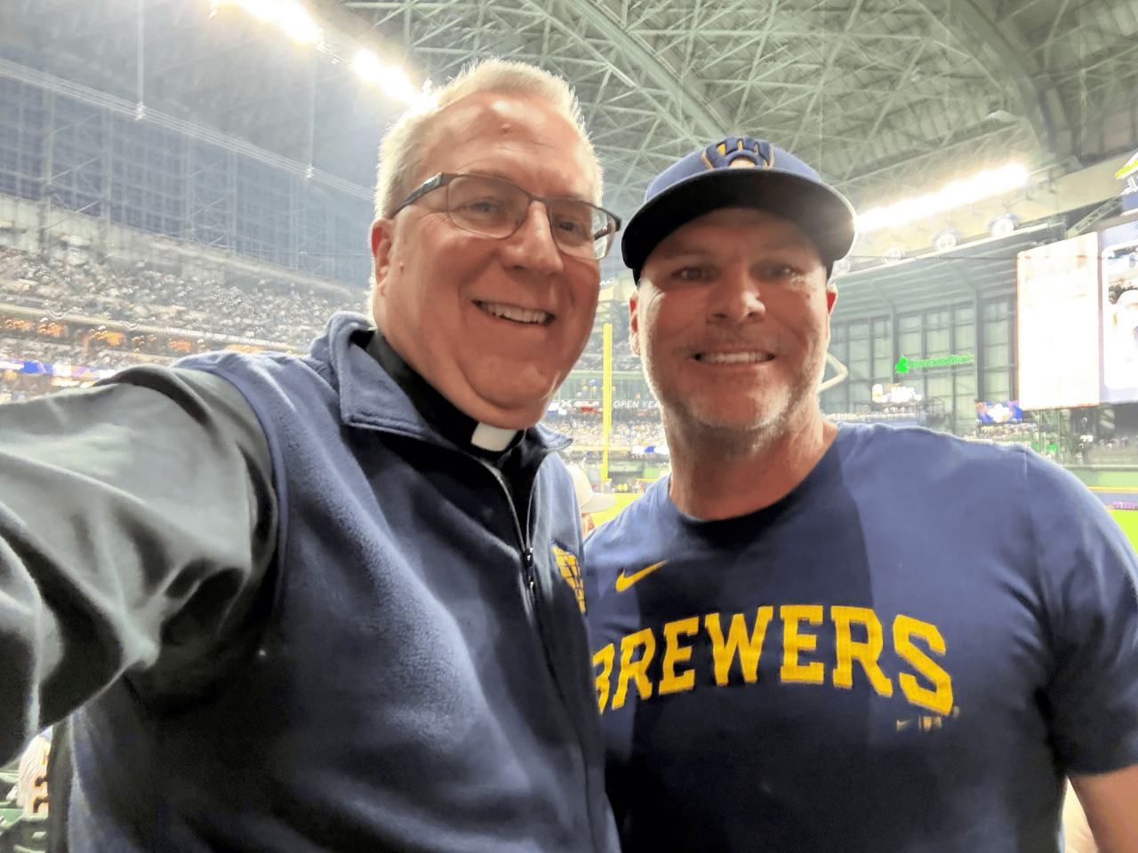 Father Herda at Game 1