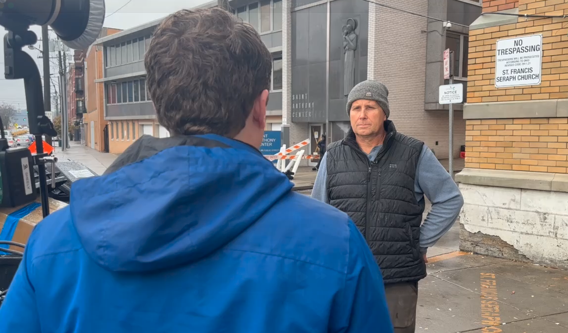 WCPO 9 News Reporter Sam Harasimowicz and John Donaldson