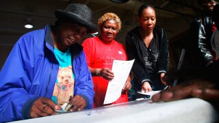 Black voters at the polls