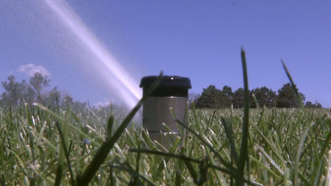 Sprinkler at Keller Park in Colorado Springs