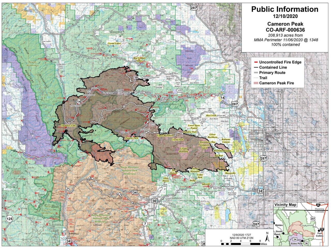 Cameron Peak Fire contained_Inciweb