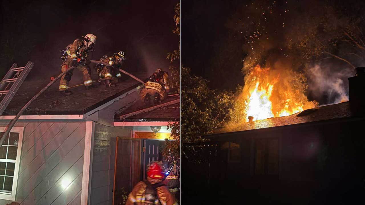 Firefighters battled a residential structure fire Oct. 9, 2026, after a tree fell onto a home during Hurricane Isaias, according to the Tallahassee Fire Department.