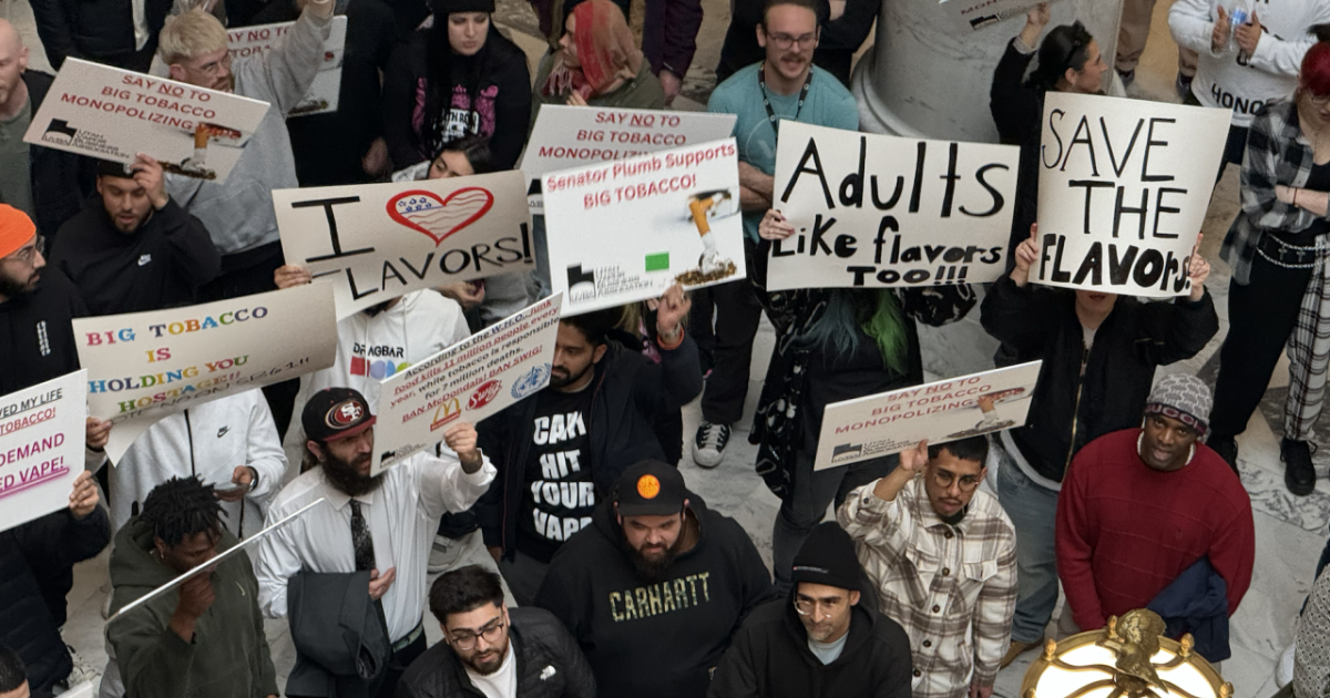 Protest over bill banning vape flavors in the Utah State Legislature Protest over bill banning vape flavors in the Utah State Legislature
