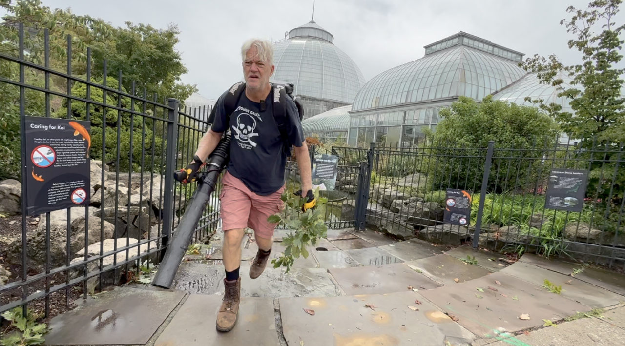 Bill Lucas also volunteers with the Detroit Mower Gang