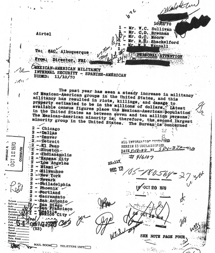 Mexican American Militancy FBI files
