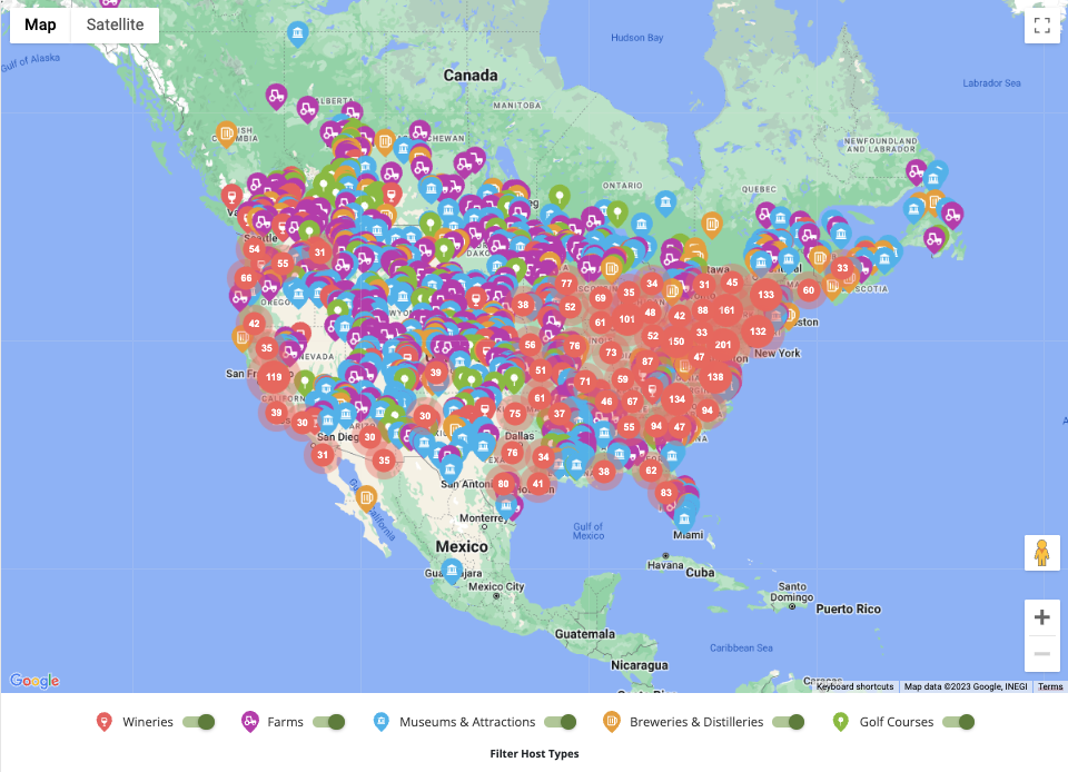 Harvest Hosts locations