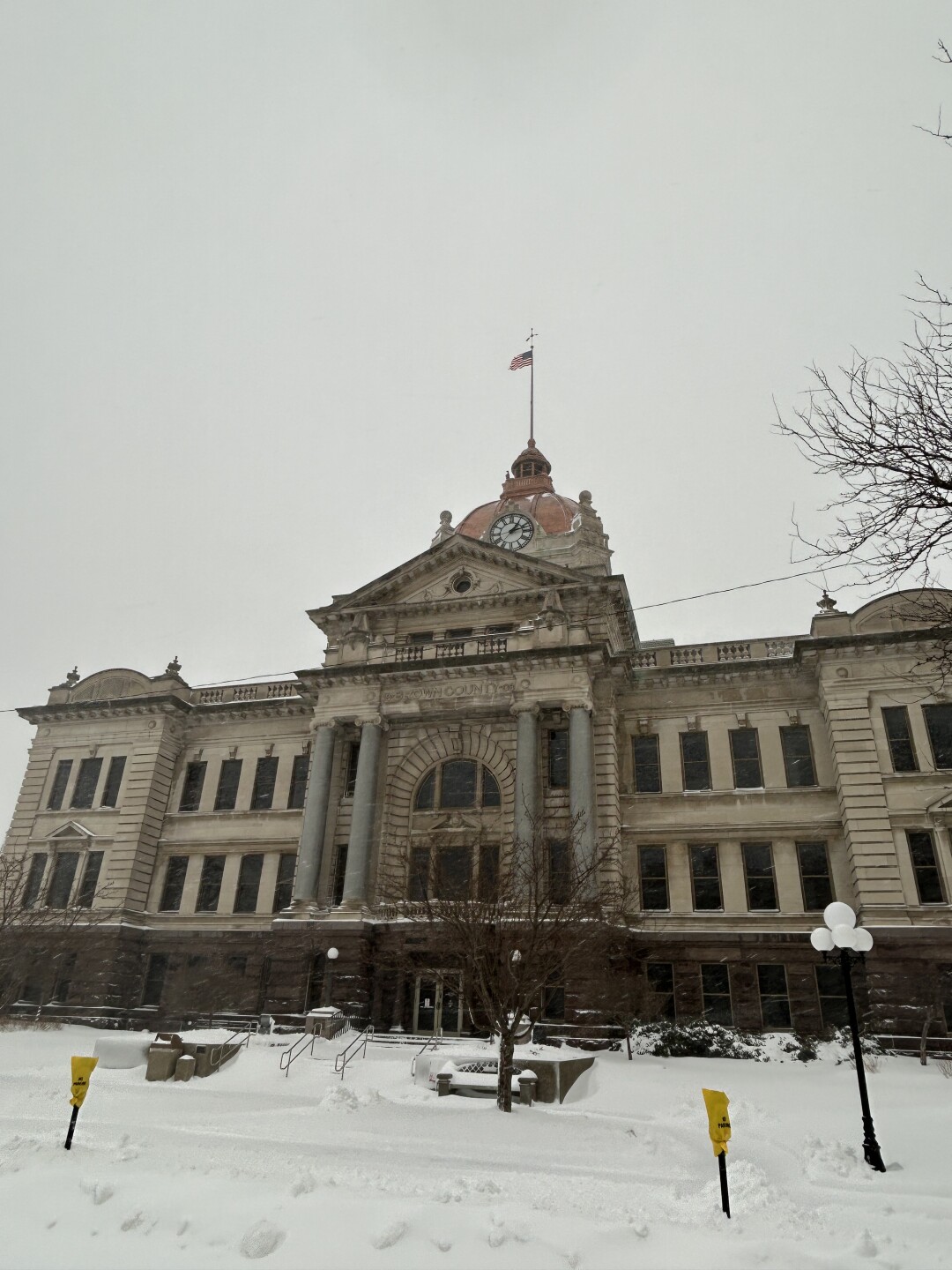 Brown County Courthouse March 2026 blizzard