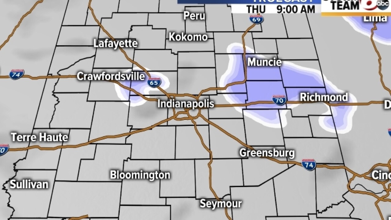 When you can expect to see snow Thursday morning