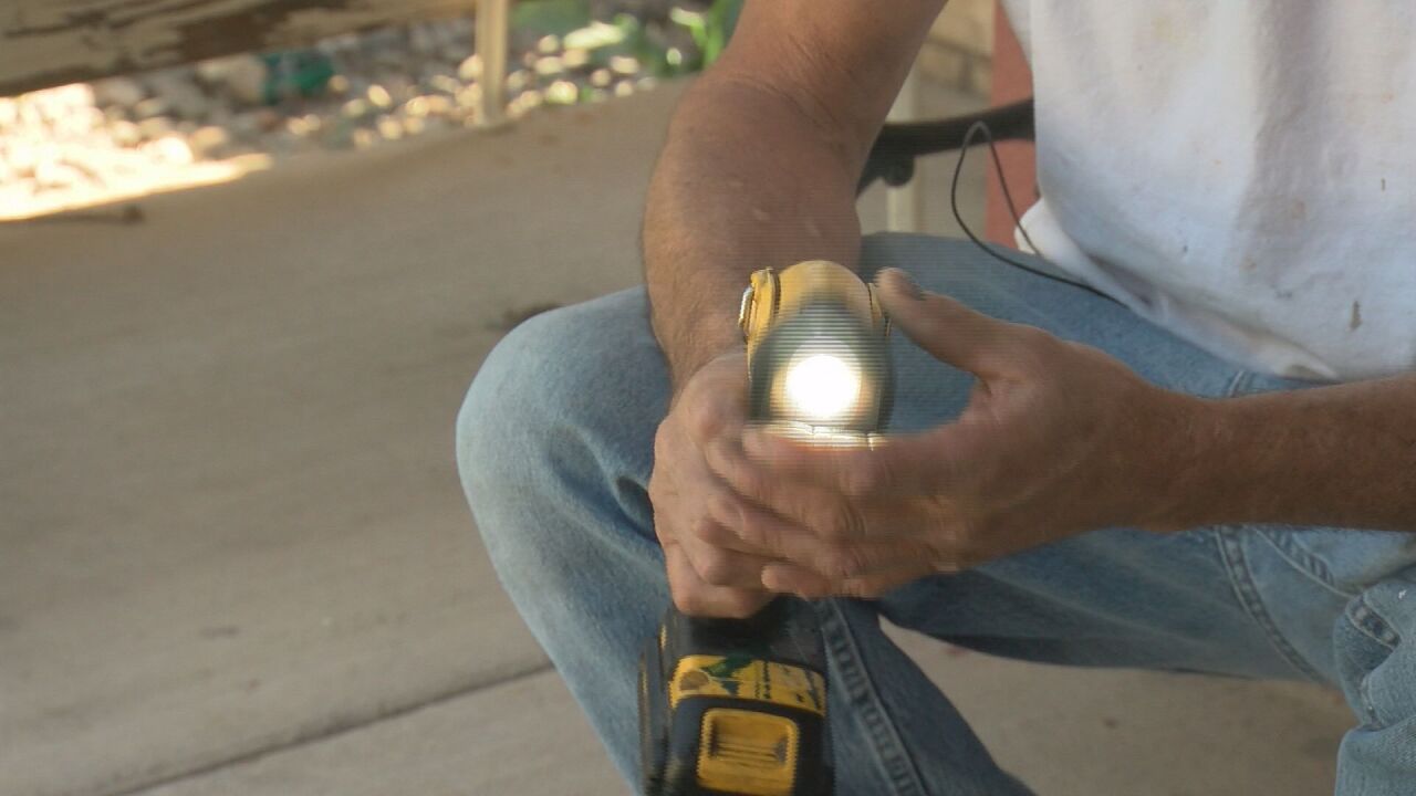 Flashlight Tony Twiss had on the night he was arrested
