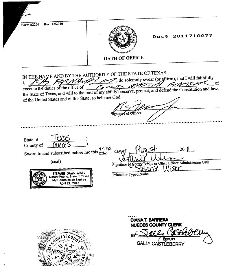 Dr. Ray Fernandez oath 2011.pdf