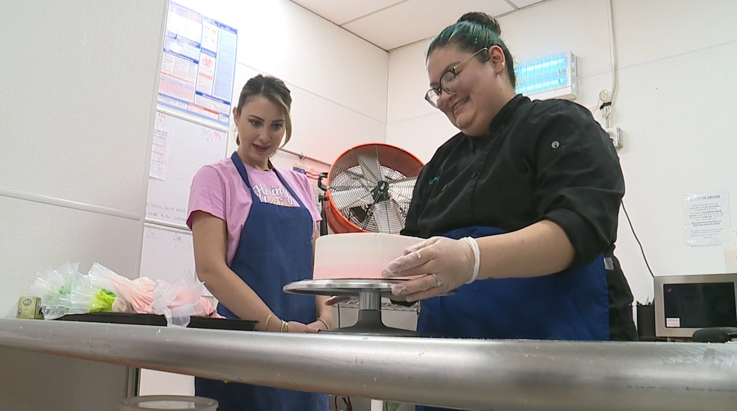 Hiring Heidi Decorating cakes at La Baguette Parisienne on Tucson's