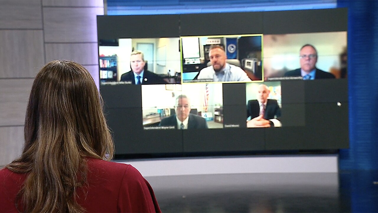 WPTV journalist Stephanie Susskind speaks to the school superintendents of Palm Beach, Martin, St. Lucie, Indian River, and Okeechobee counies on Sept. 8, 2021.jpg