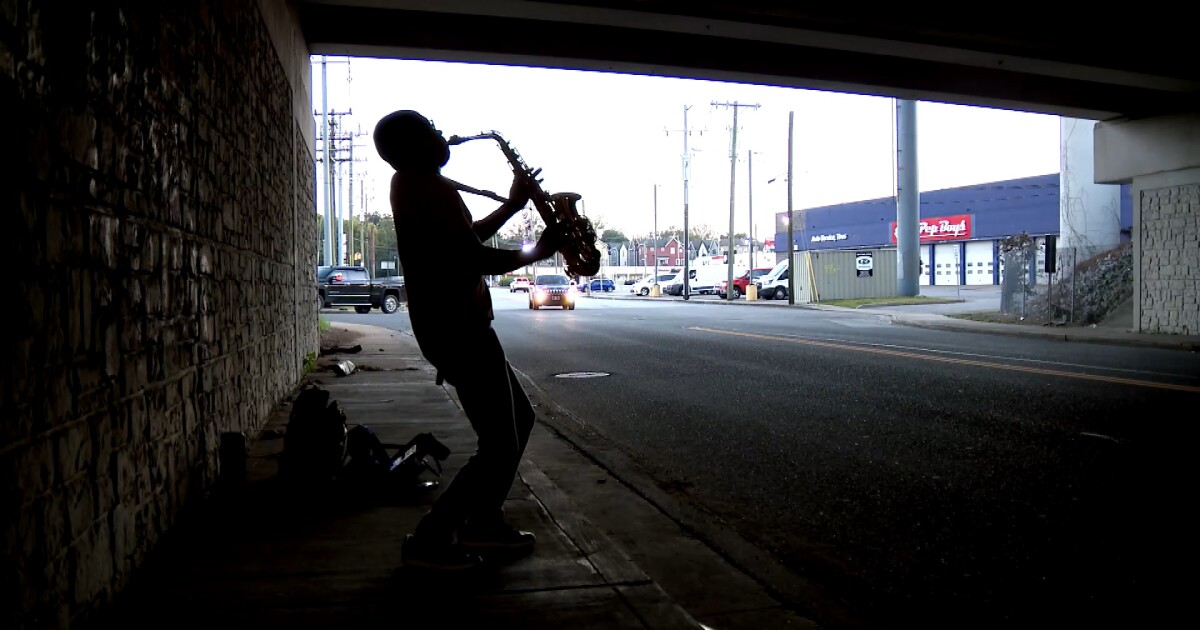 Saxophone player heals his mental health with every note