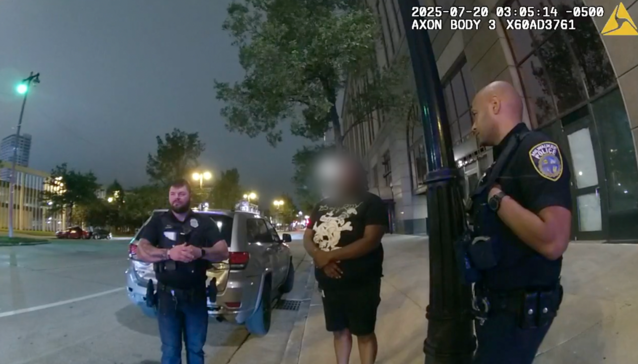 The driver cited in the Water Street crash talking with Milwaukee Police