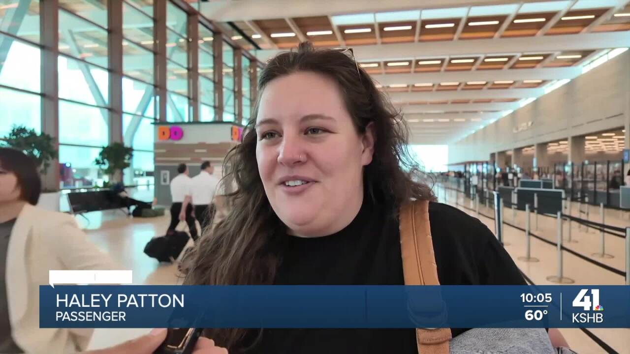 Haley Patton, Airline traveler at KCI