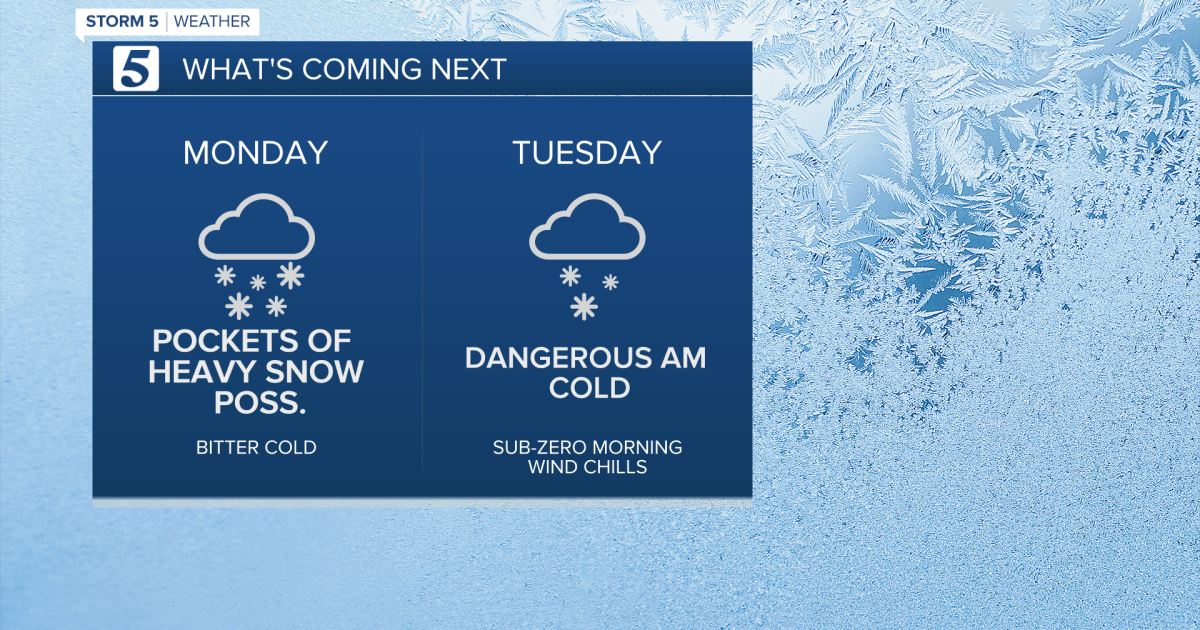 Storm 5 Alert coming for Monday-Tuesday ahead of cold, snow
