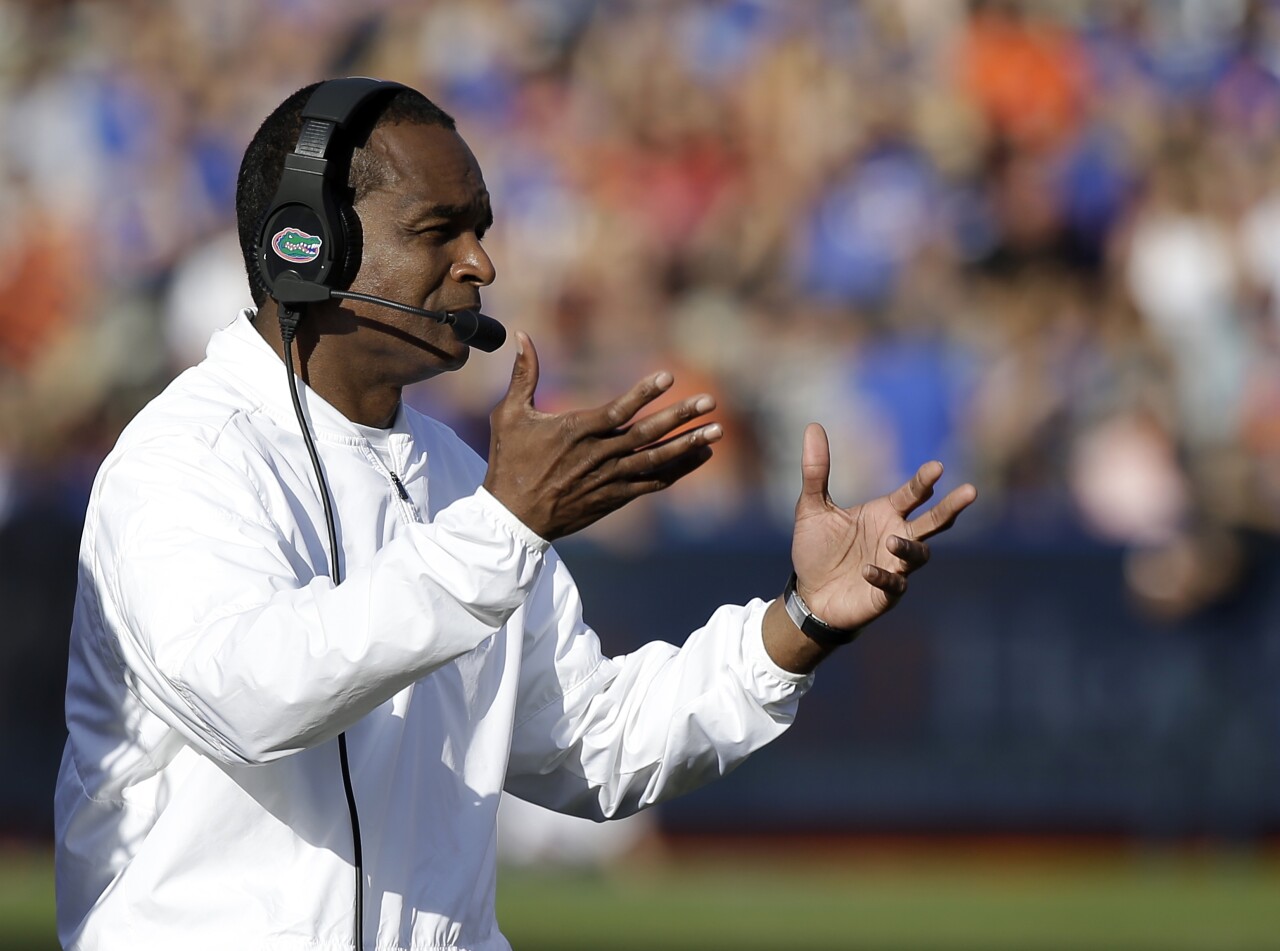 Florida Gators interim head coach Randy Shannon vs. Florida State Seminoles in 2017