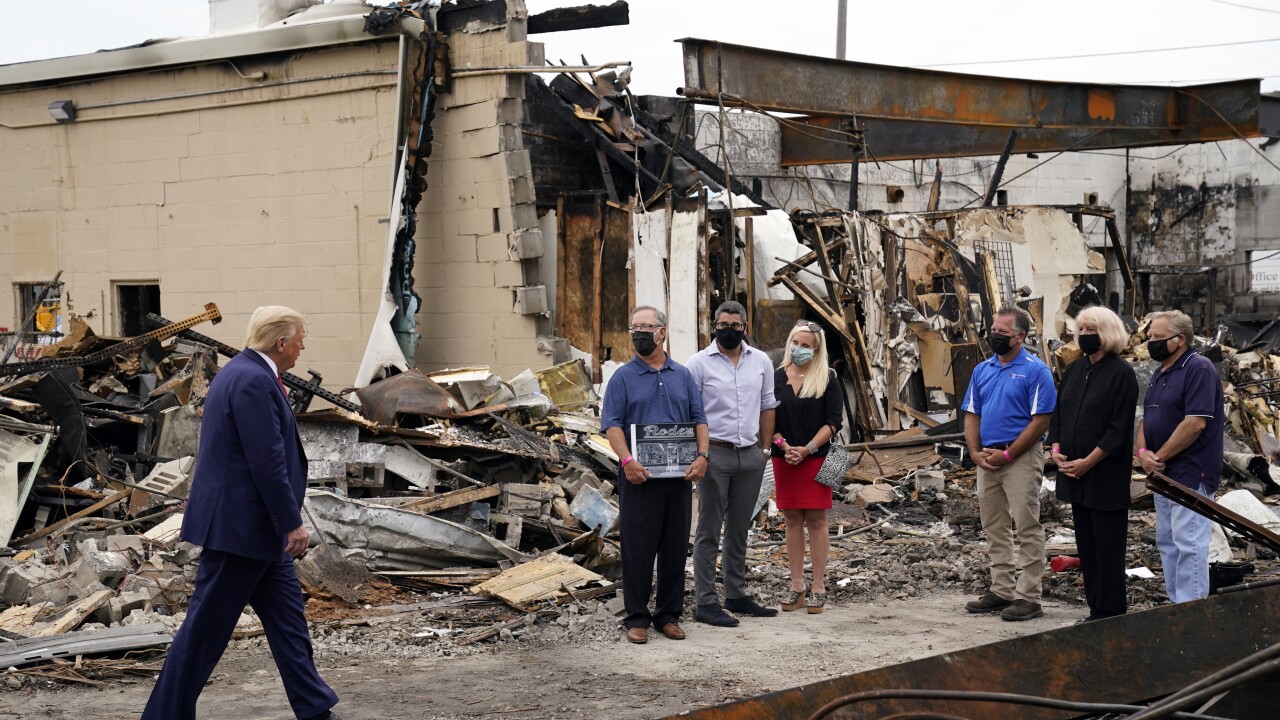 President Donald Trump Announces Funding For Law Enforcement Small Businesses In Kenosha