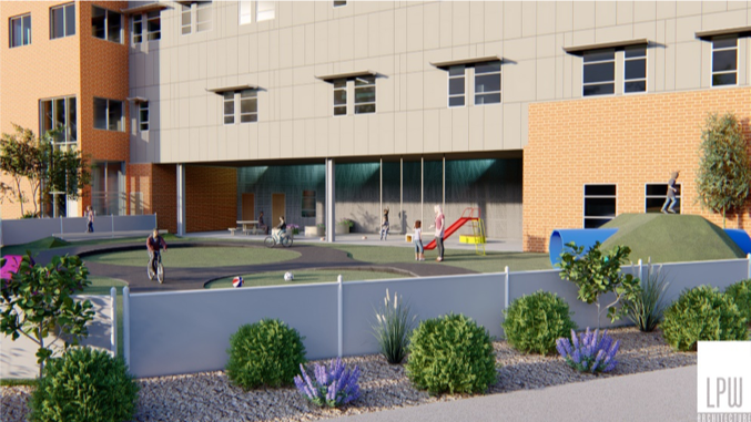 Pediatric physical therapy spaces are designed to make recovery feel like child’s play, with an outdoor playground, a track for tricycles and balancing bars. The current facilities are outdated and cramped. Their functionality is limited, so they don’t meet the needs of our kids.