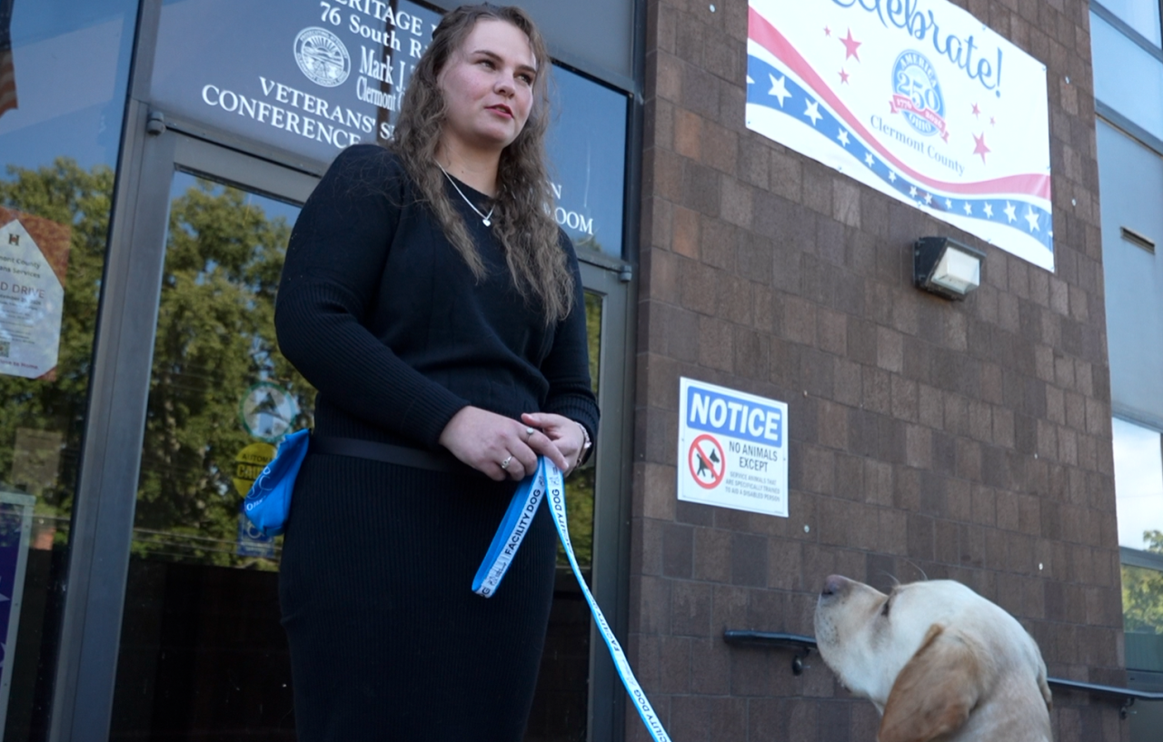 Germaine and his handler, Victim Advocate Allyson Ware