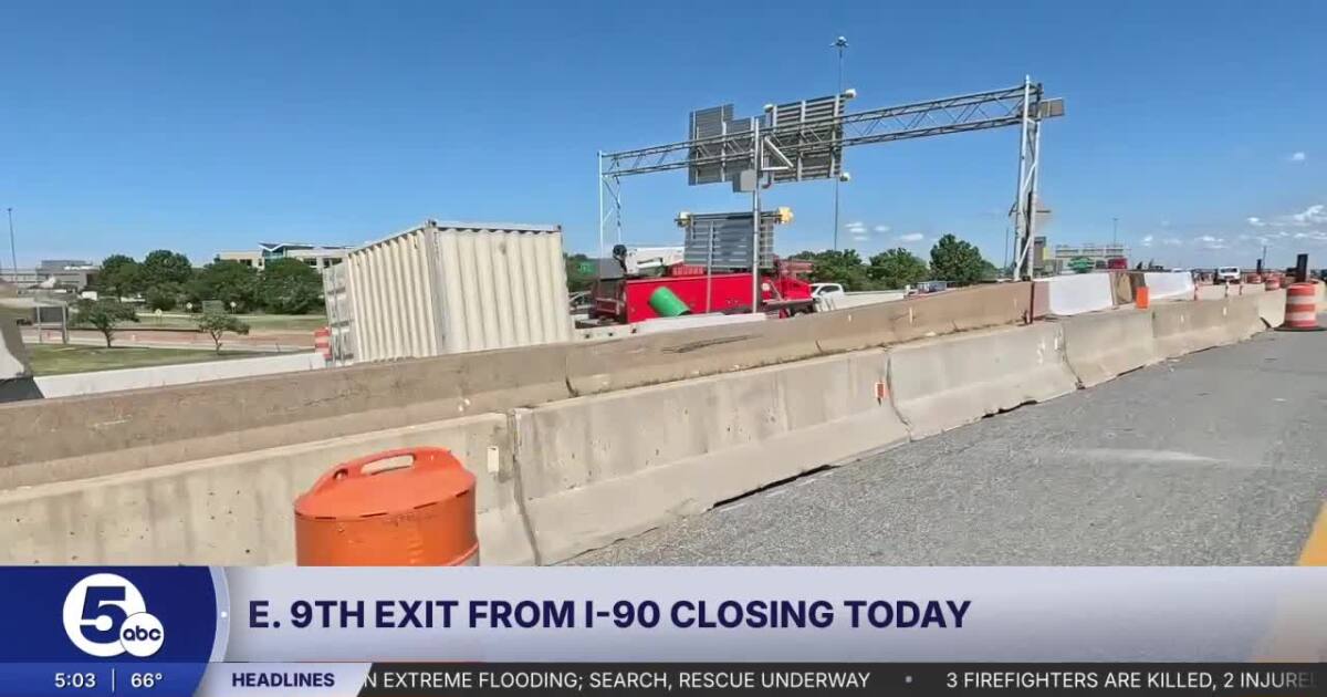 Traffic News I-90 eastbound exit ramp to East 9th Street closes for several months Caitlin Hunt