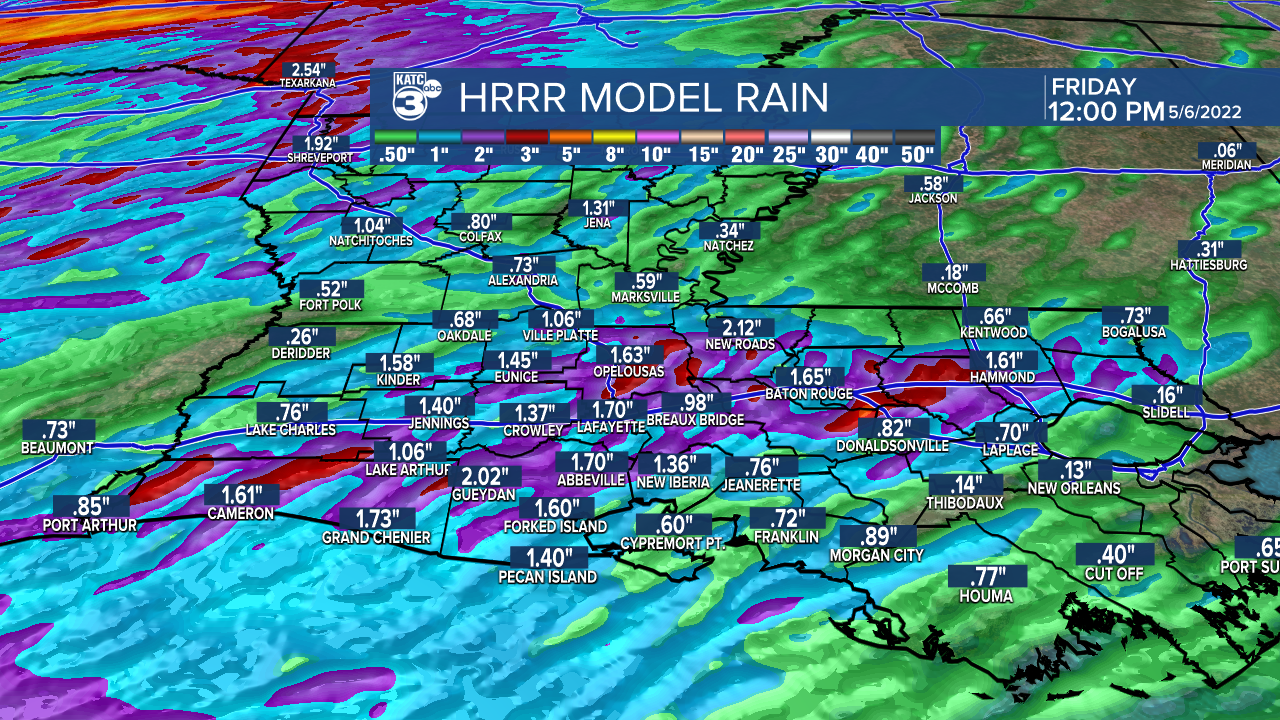 Extended HRRR Accumulation Acadiana.png