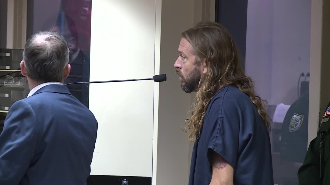 Delray Beach murder suspect Mark Anderson speaks to judge during first appearance in court, Sept. 14, 2023