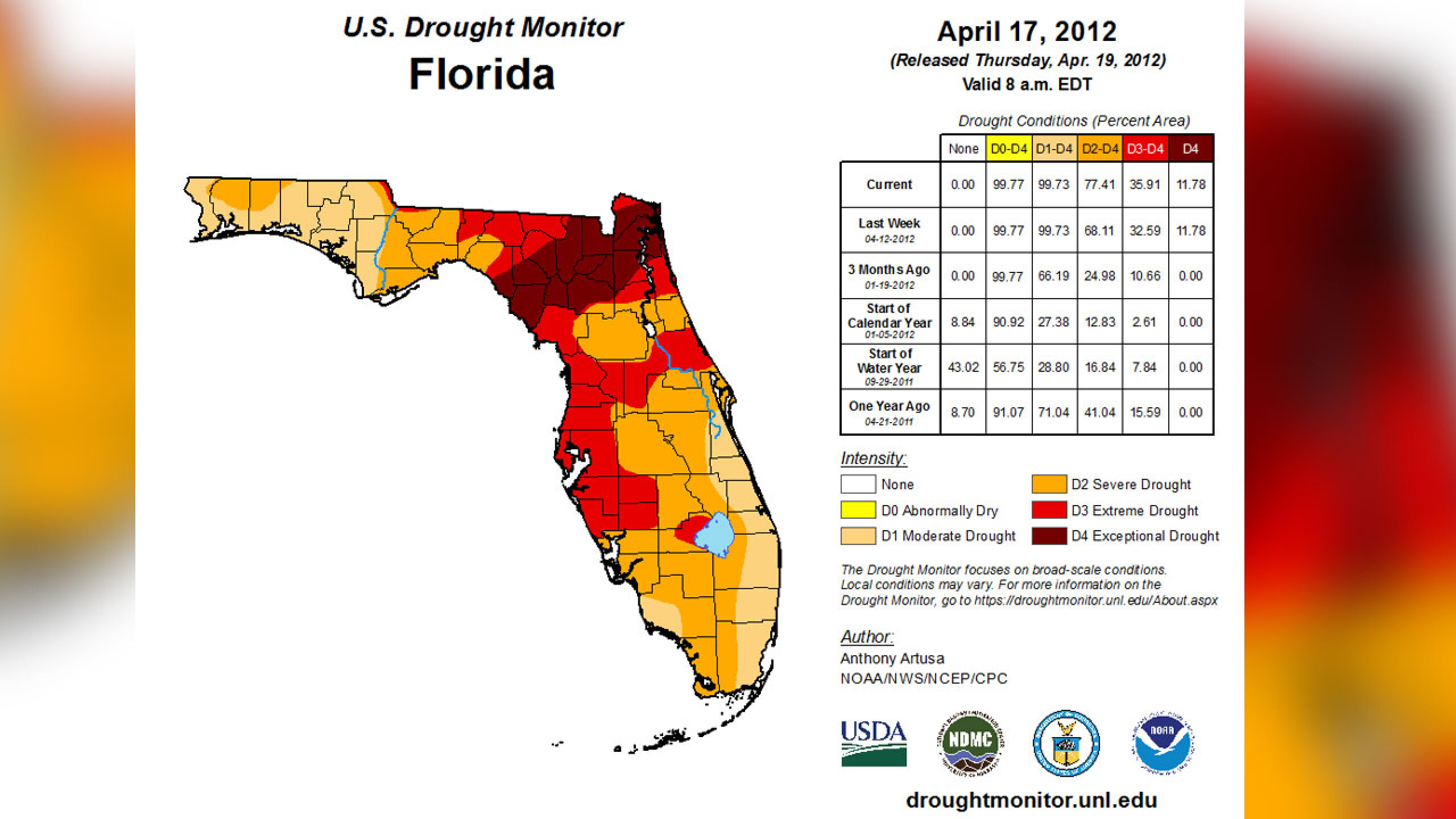 All of Florida now in drought for 1st time since records began