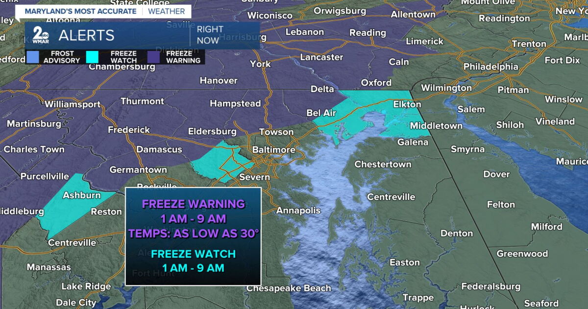 Freeze Warnings Go Into Effect Overnight