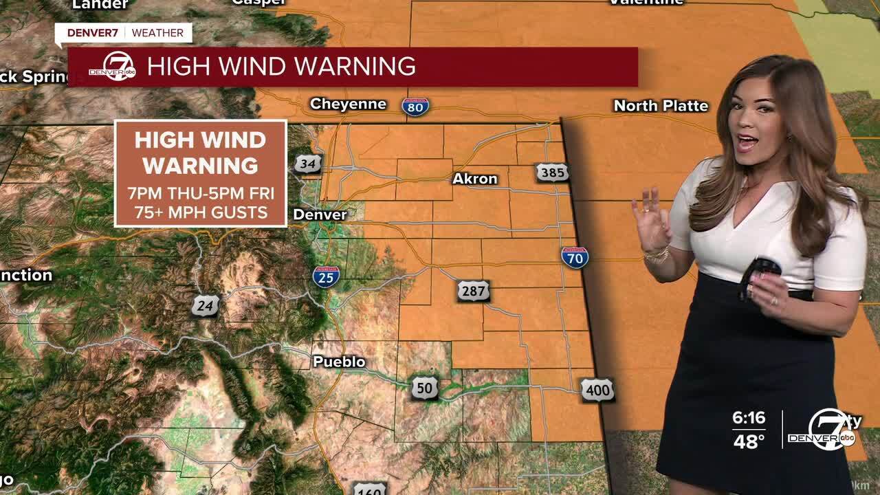 High Wind Warning Friday for NE Colorado